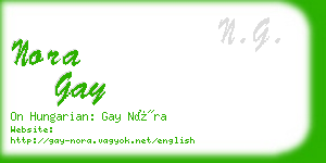 nora gay business card